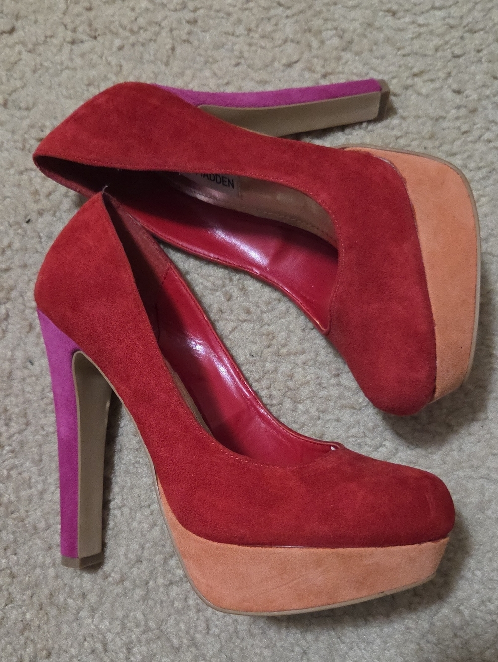 Steve Madden Beasst Colorblock Platform Pumps